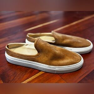 Jenni Kayne Caramel Suede Slip-On Sneakers with White Sole